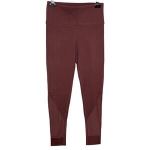 Savvi NEW Size Small‎ Mila Burgundy Leggings with Mesh